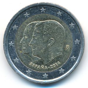 Spain, 2 euro, 2014