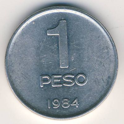 Argentina, 1 peso, 1984