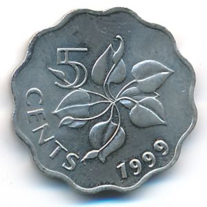 Свазиленд, 5 центов (1999 г.)