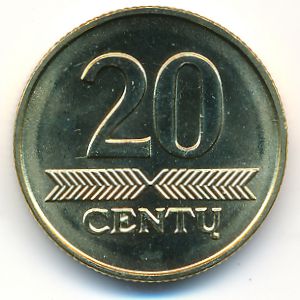 Литва, 20 центов (2009 г.)