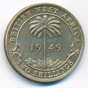 Британская Западная Африка, 2 шиллинга (1949 г.)