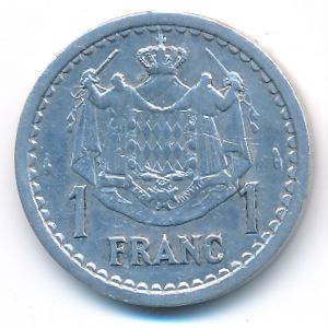 Monaco, 1 franc, 1943