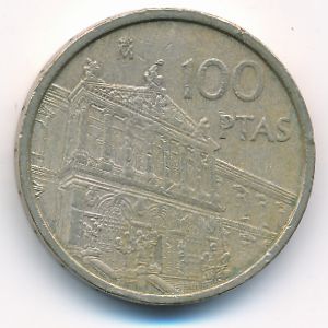 Spain, 100 pesetas, 1996