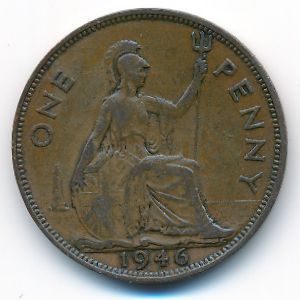 Великобритания, 1 пенни (1946 г.)
