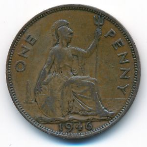 Great Britain, 1 penny, 1946