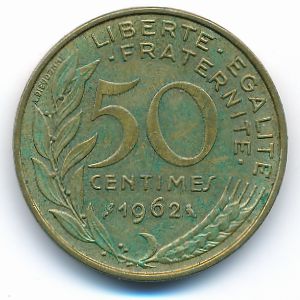 Франция, 50 сентим (1962 г.)