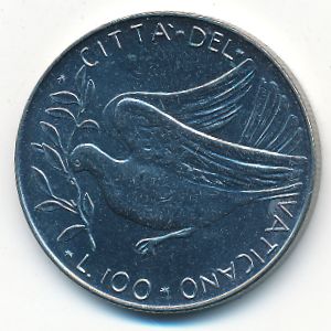 Ватикан, 100 лир (1970 г.)