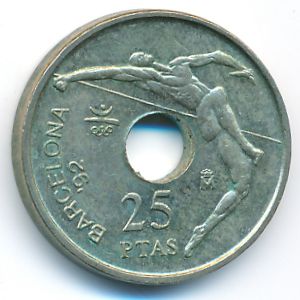 Испания, 25 песет (1991 г.)