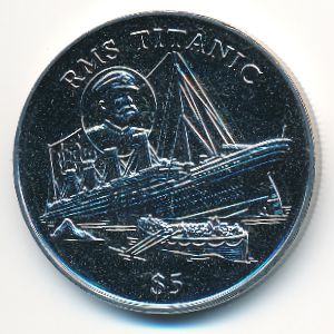 Liberia, 5 dollars, 1998