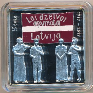 Латвия, 5 евро (2017 г.)