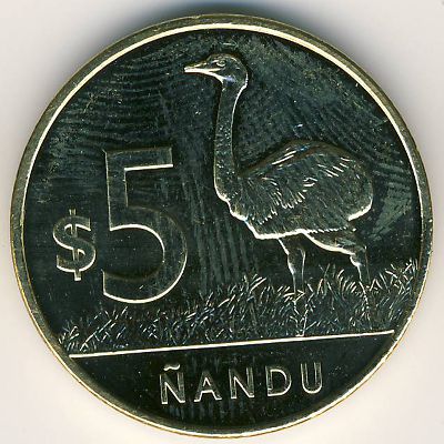 Uruguay, 5 pesos, 2011–2019