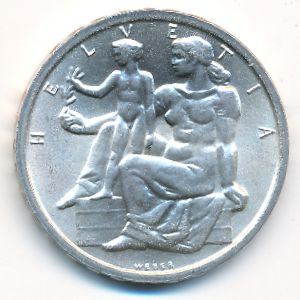 Швейцария, 5 франков (1948 г.)