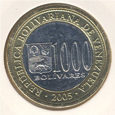 Coins Catalog - Venezuela, 1000 bolivares, Y#85 / Numismatics with ...