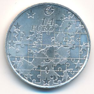 France, 1/4 euro, 2004