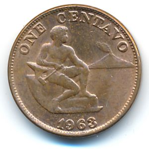 Philippines, 1 centavo, 1963