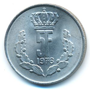 Люксембург, 5 франков (1976 г.)