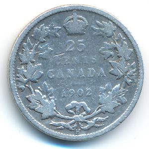 Canada, 25 cents, 1902