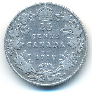 Канада, 25 центов (1910 г.)