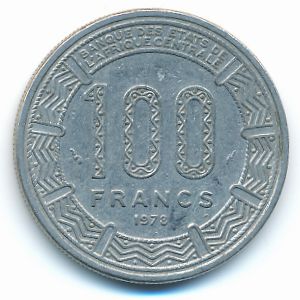 Central African Republic, 100 francs, 1978