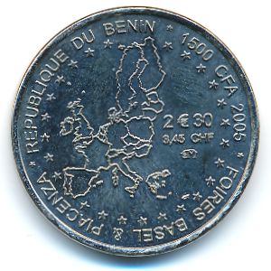 Бенин., 1500 франков КФА (2005 г.)