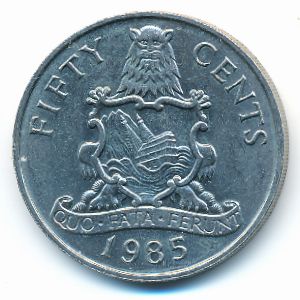 Bermuda Islands, 50 cents, 1985