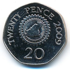 Guernsey, 20 pence, 2009