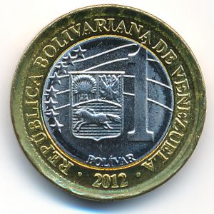 Venezuela, 1 bolivar, 2012
