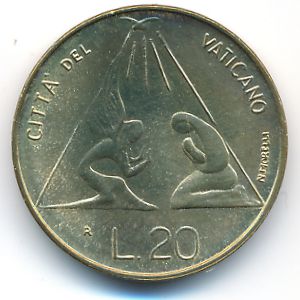 Vatican City, 20 lire, 1983