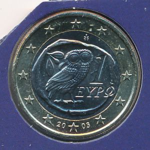 Greece, 1 euro, 2003