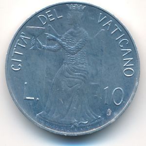 Vatican City, 10 lire, 1980
