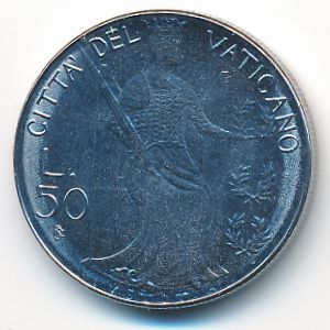 Vatican City, 50 lire, 1980