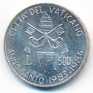 Vatican City, 500 лир, 1984