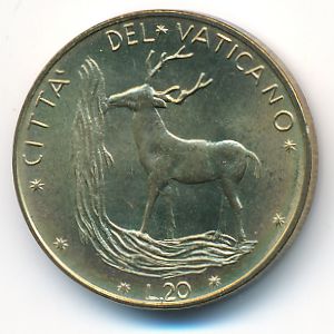 Vatican City, 20 lire, 1971