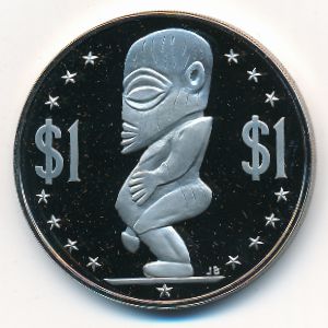 Cook Islands, 1 dollar, 1974