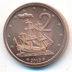 Cook Islands, 2 cents, 2010