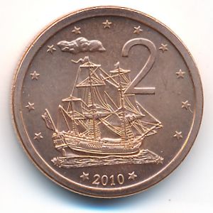 Cook Islands, 2 cents, 2010