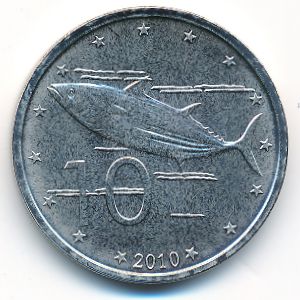 Острова Кука, 10 центов (2010 г.)