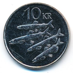 Исландия, 10 крон (2008 г.)