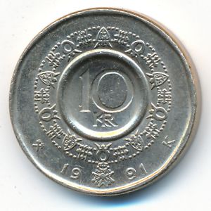 Норвегия, 10 крон (1991 г.)