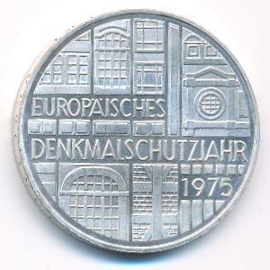 West Germany, 5 mark, 1975