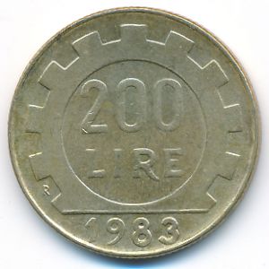 Италия, 200 лир (1983 г.)