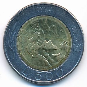 Сан-Марино, 500 лир (1994 г.)