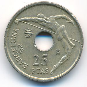 Испания, 25 песет (1991 г.)