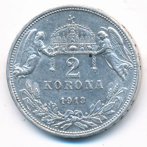 Hungary, 2 korona, 1913