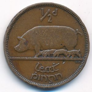 Ireland, 1/2 penny, 1928