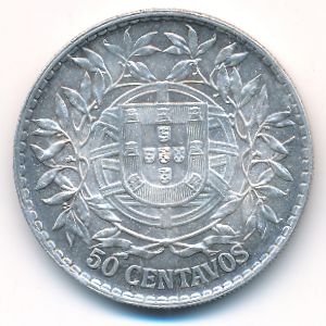 Portugal, 50 centavos, 1914