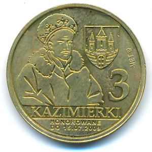 Польша., 3 казимерки (2009 г.)