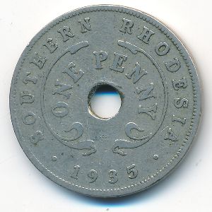 Южная Родезия, 1 пенни (1935 г.)