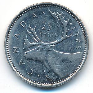 Канада, 25 центов (1985 г.)