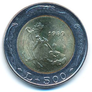 Сан-Марино, 500 лир (1989 г.)